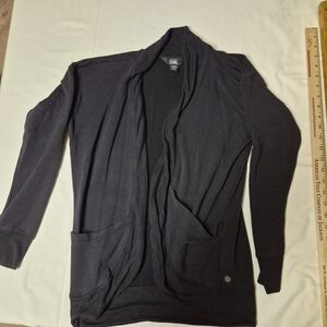 Athleta Girl XL 12-14 Womens S Cozy Cardigan Sweater Black Athleisure Activewear
